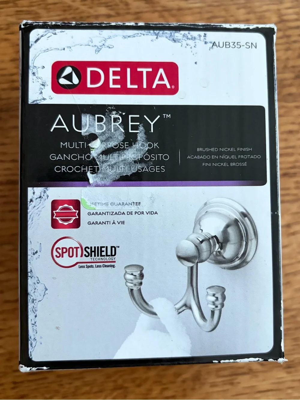 Lot of 2 Delta AUB35-SN Aubrey Multi Purpose Hooks Brushed Nickel New Open Box